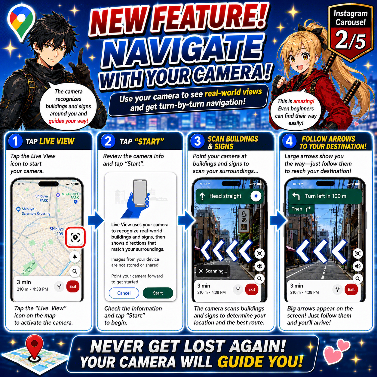 English cards for navigation and Google Maps in Japan 2