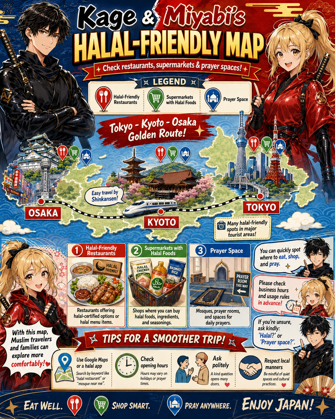 English card for Muslim-friendly travel in Japan 1