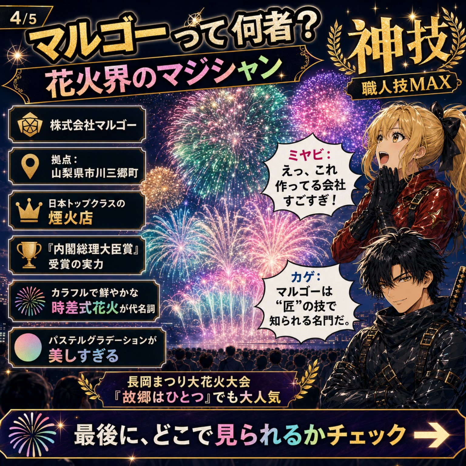 日本の祭りと季節を紹介する漫画カード 4
