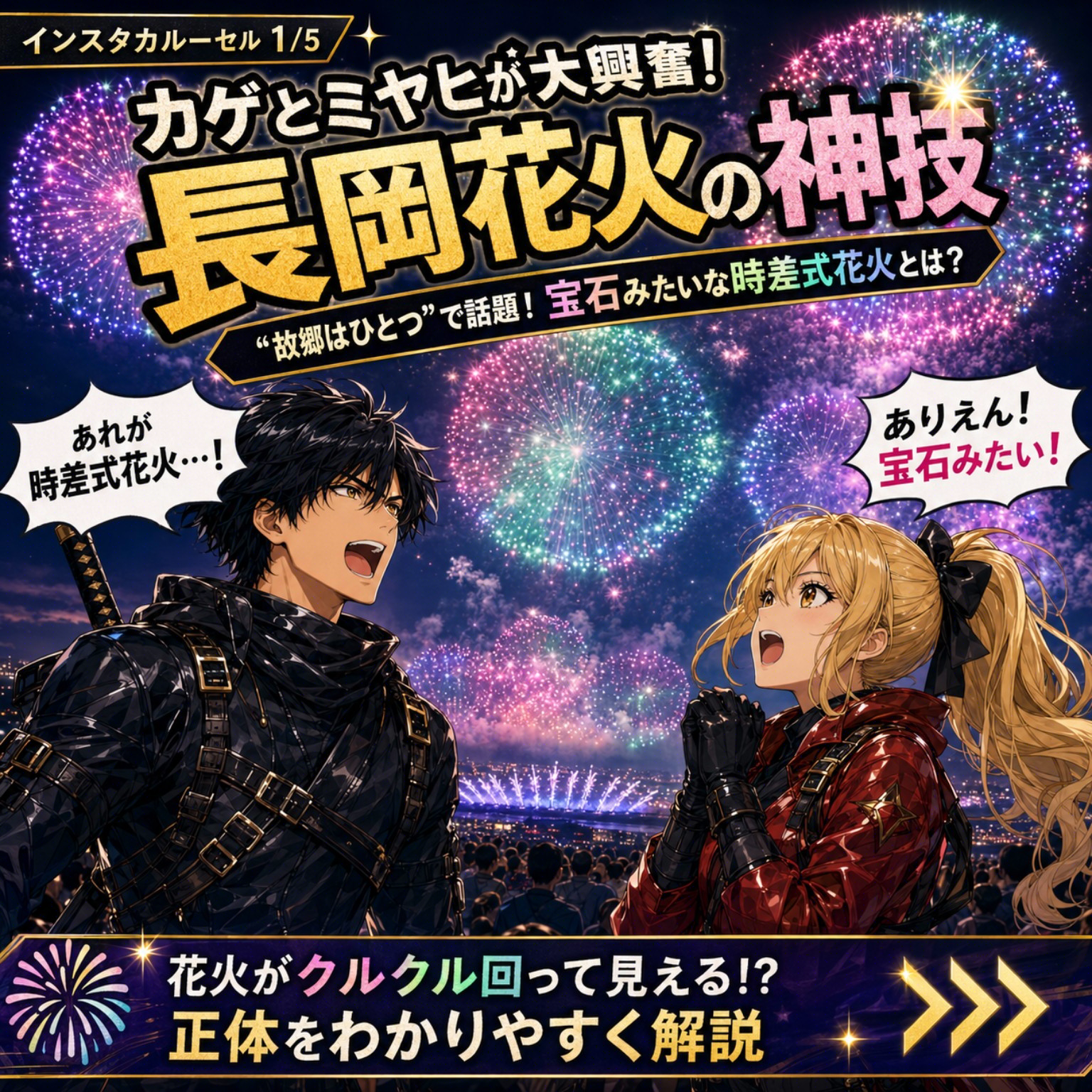 日本の祭りと季節を紹介する漫画カード 1
